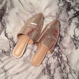 forever 21 gold mules
